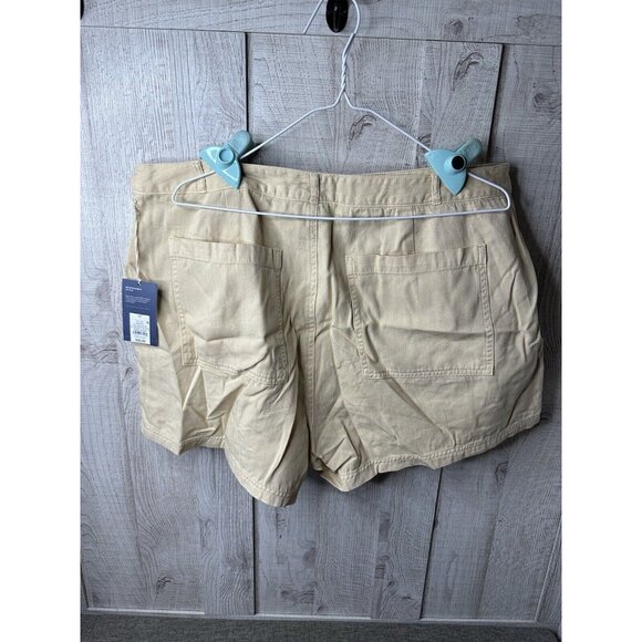 Universal Thread Womens Juniors Utility Shorts Size 17 Beige High Rise Pockets - Picture 2 of 5